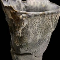 ceramic vessel organic flora shapes bumpy texture